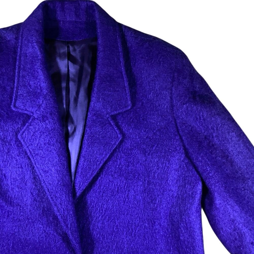 Vintage 80s Lombardi Violet Mohair Jacket - XL - Picture 3 of 5